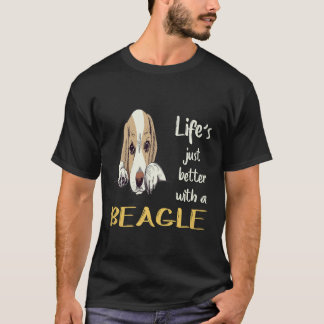 Camiseta 18 La vida es mejor con un Beagle