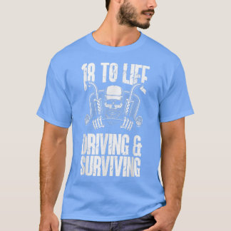 Camiseta 18 Life Trucker Truck Driver Skeleton Driving Surv