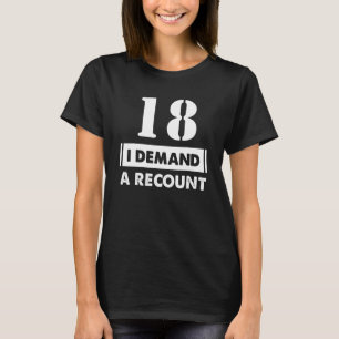Camiseta 18 Nacimiento de demanda de cumpleaños 18 años