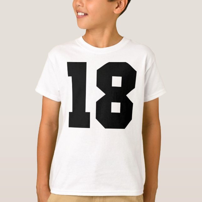 Camiseta 18 - Número 18 (Anverso)