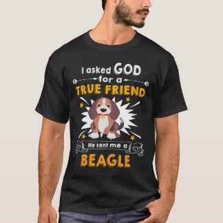 Camiseta 18 Preguntó Dios Verdadero Amigo A Beagle