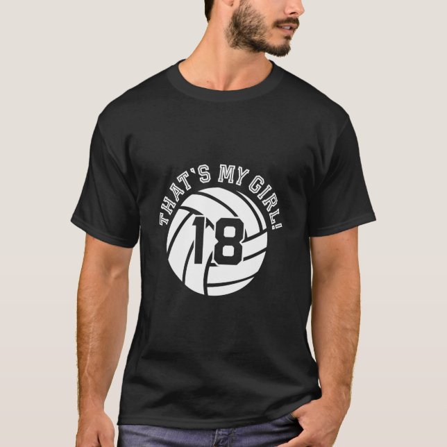 Camiseta 18 Volleyball Player T'S My Cheer Mom Dad Team Coa (Anverso)