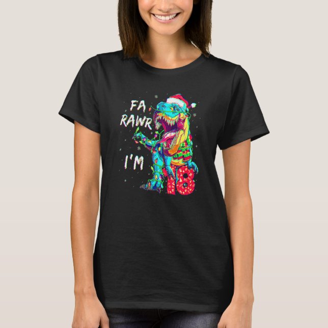 Camiseta 18 Years Old Fa Rawr I'm 18 Dinosaur 18th Birthday (Anverso)