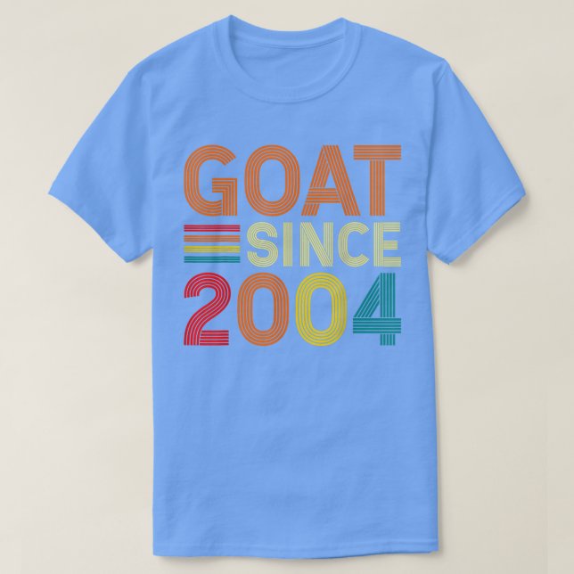 Camiseta 18th Birthday 18 Years Old GOAT Since 2004  (Diseño del anverso)