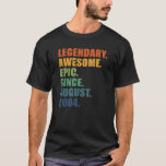 Camiseta 18th Birthday August 2004 Men Women 18 Year Annive<br><div class="desc">18th Birthday August 2004 Men Women 18 Year Anniversary.</div>