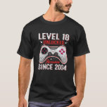 Camiseta 18Th Birthday Boy Level 18 Unlocked Awesome 2004 V<br><div class="desc">18th Birthday Boy Level 18 Unlocked Awesome 2004 Video Game</div>