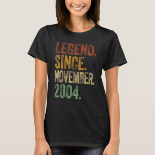 Camiseta 18th Birthday November Born 18 Years Legend Since