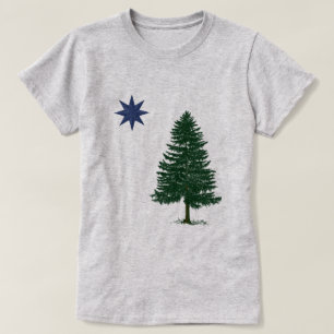 Camiseta 1901 bandera de Maine - estilo del vintage