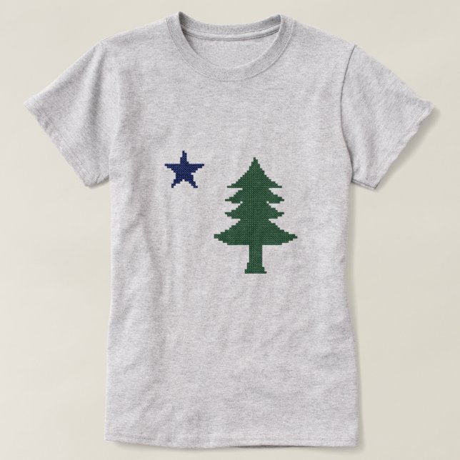 Camiseta 1901 Magnífico Faux Cross Stitch (Diseño del anverso)