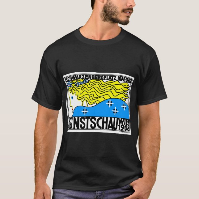 Camiseta 1908 Viena Art Nouveau Show Fair Maiden (Anverso)
