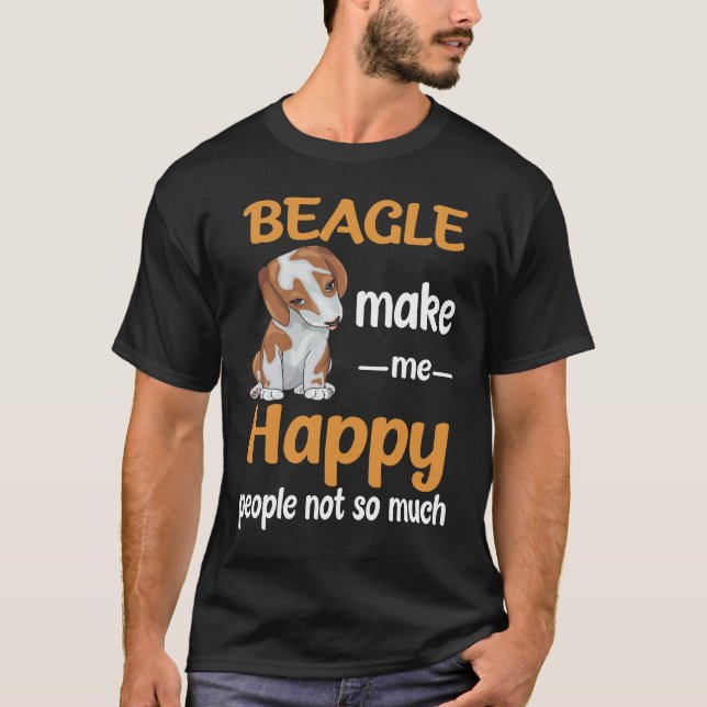 Camiseta 190 Beagle Hazme Feliz (Anverso)