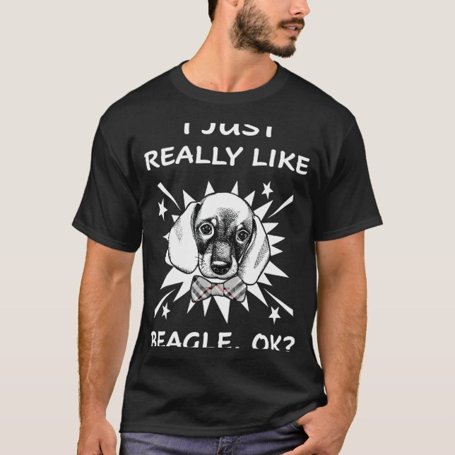 Camiseta 190 Me Gusta Realmente Beagle (Anverso)