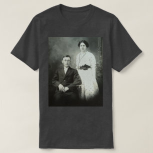 Camiseta 1914 Imagen de la pareja de fotos de Mr & Mrs Hill