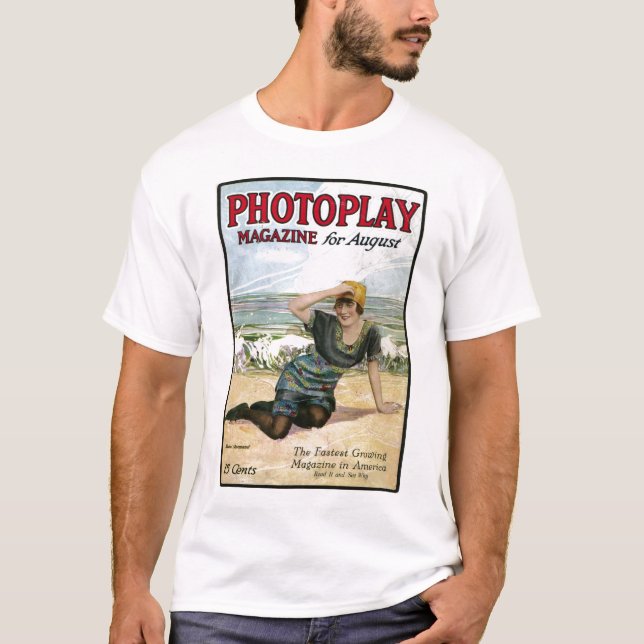 Camiseta 1915 de la portada de revista del vintage (Anverso)