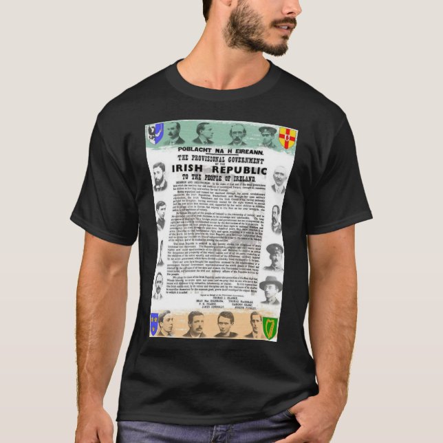 Camiseta 🍀 1916 Proclamación irlandesa 🇮 🇪 (Anverso)