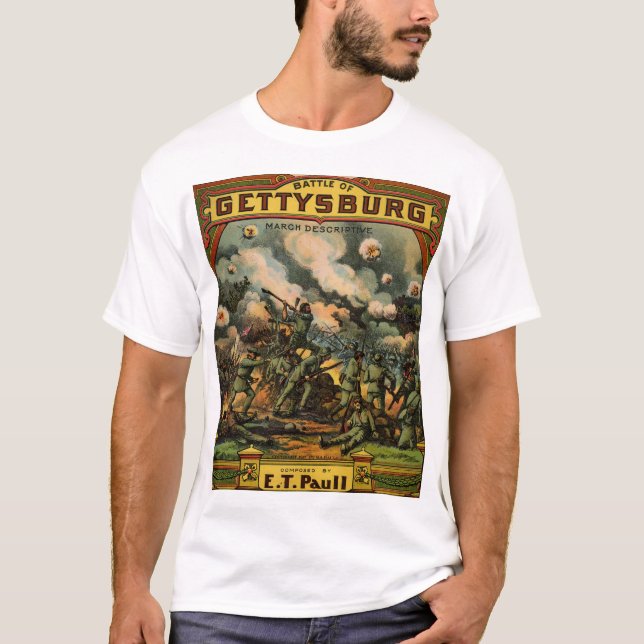 Camiseta 1917 La batalla de las partituras de Gettysburg (Anverso)