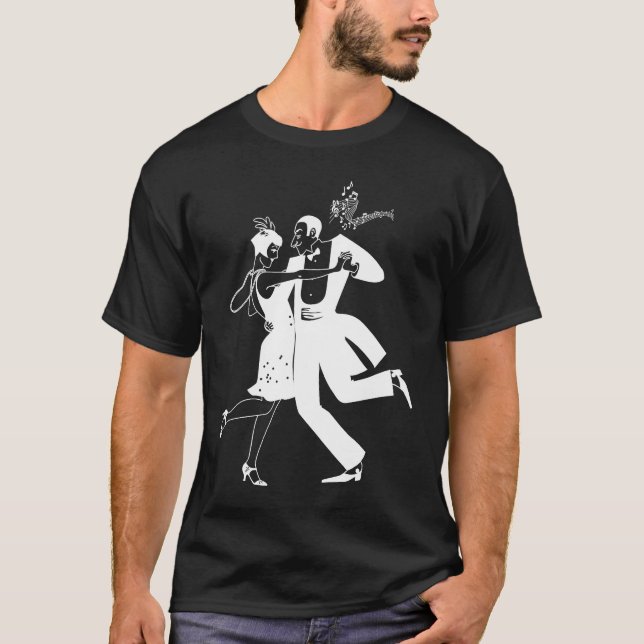 Camiseta 1920's Great Gatsby Glamorous Couple Dancing Class (Anverso)