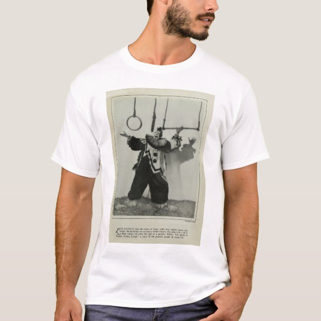 Camiseta 1928 del retrato del payaso del vintage (Anverso)