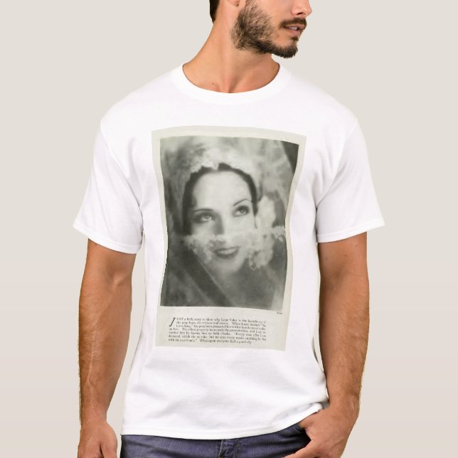 Camiseta 1929 del retrato del vintage de Lupe (Anverso)