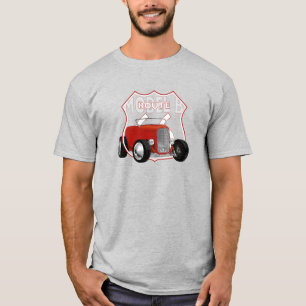 Camiseta 1932 Modelo B Hotrod.
Hotrod Rojo. Ruta 66.