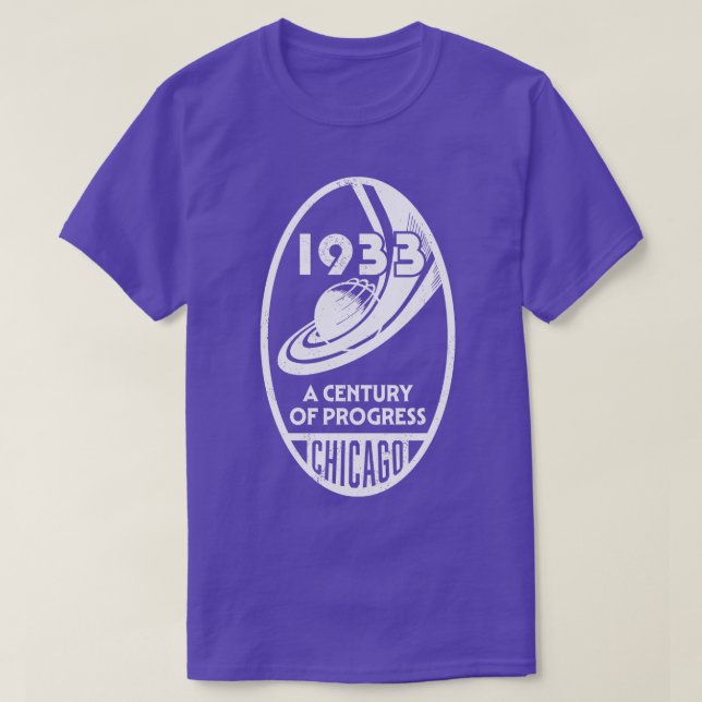 Camiseta 1933 1934 Feria Mundial de Chicago 1933 A Century  (Diseño del anverso)