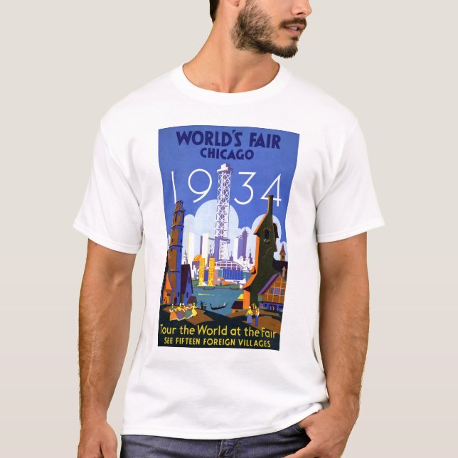 Camiseta 1934 de Chicago de la feria de mundos del (Anverso)