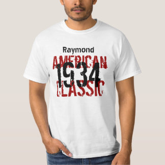 Camiseta 1934 o cuaesquiera regalos de cumpleaños clásicos