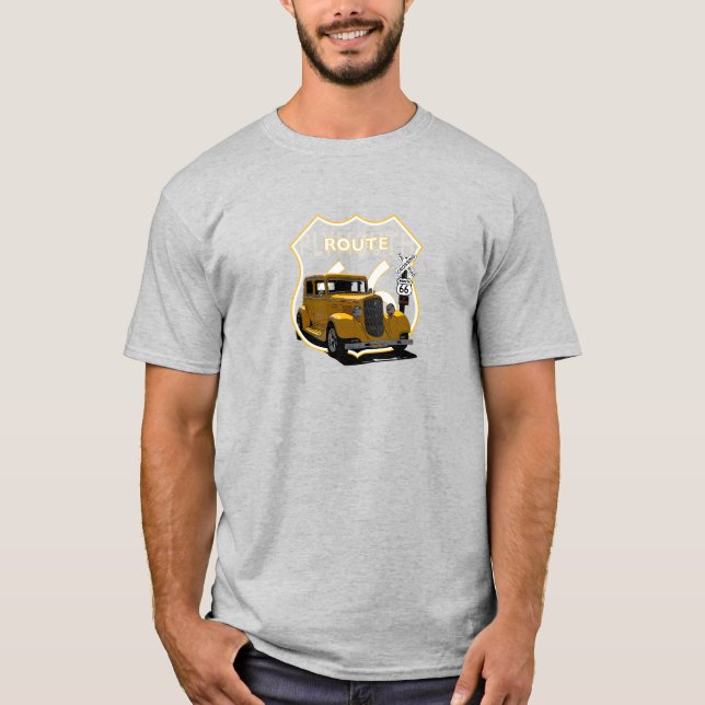 Camiseta 1934 Plymouth Chrysler. Mopar. Hotrod. Ruta 66 (Anverso)