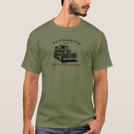 Camiseta 1934 Plymouth. Chrysler. Mopar. Línea verde 34.