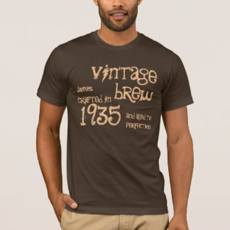Camiseta 1935 regalo del Brew del vintage del año 80.o del