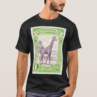 Camiseta 1937 Mozambique Giraffe Postage Stamp
