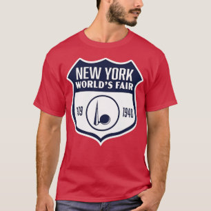 Camiseta 193940 New York World Fair Retro Shield Blue
