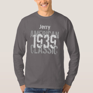 Camiseta 1939 cumpleaños americano V18 GRIS de la obra