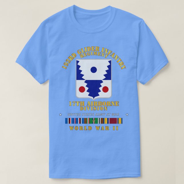 Camiseta 193.ᵉʳ Glider Infantry Regiment WII w EUR SVC (Diseño del anverso)