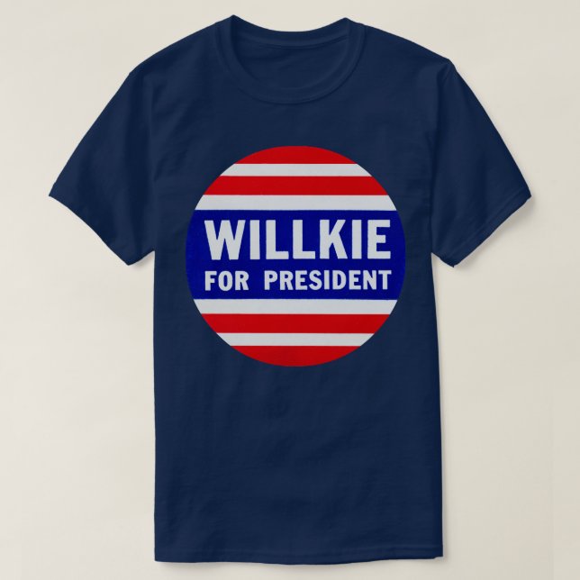 Camiseta 1940 Wendell Willkie Para Presidente (Diseño del anverso)