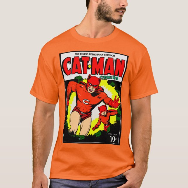 Camiseta 1940's CAT-MAN Comics T-Shirt  (Anverso)