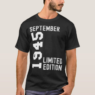 Camiseta 1945 Septiembre Fiesta feliz cumpleaños