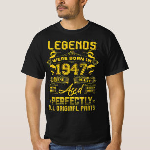 Camiseta 1947 Feliz Regalo De Cumpleaños, Las Leyendas Nac