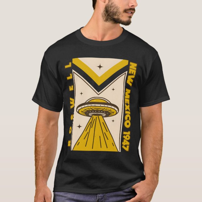 Camiseta 1947 Roswell New Mexico Ufo Nerd Geek (Anverso)
