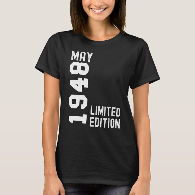 Camiseta 1948 May Happy Birthday Fiesta (Anverso)