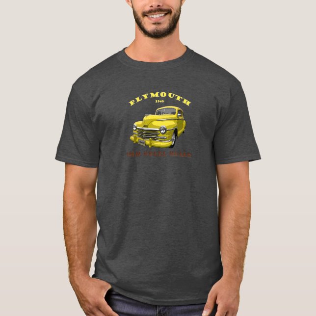 Camiseta 1948 Plymouth. 1948 Chrysler. Mopar. Amarillo 48. (Anverso)