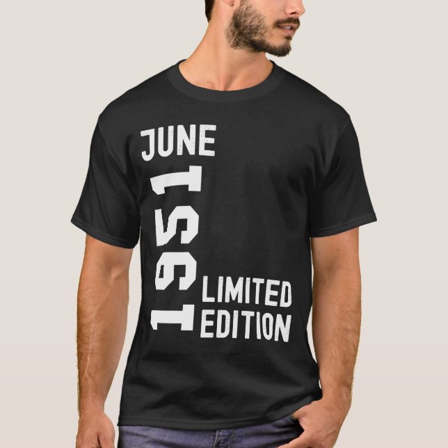 Camiseta 1951 Junio Fiesta Feliz Cumpleaños (Anverso)