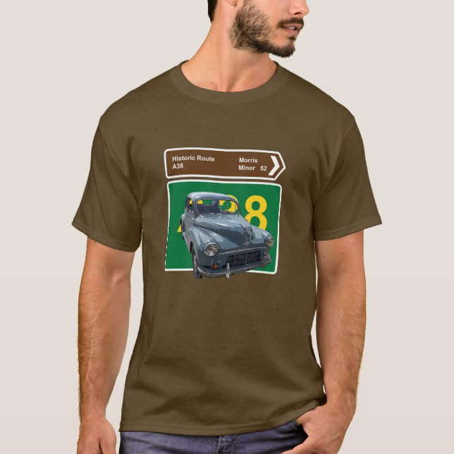 Camiseta 1952. Morris Menor. Gran coche clásico. A38 (Anverso)