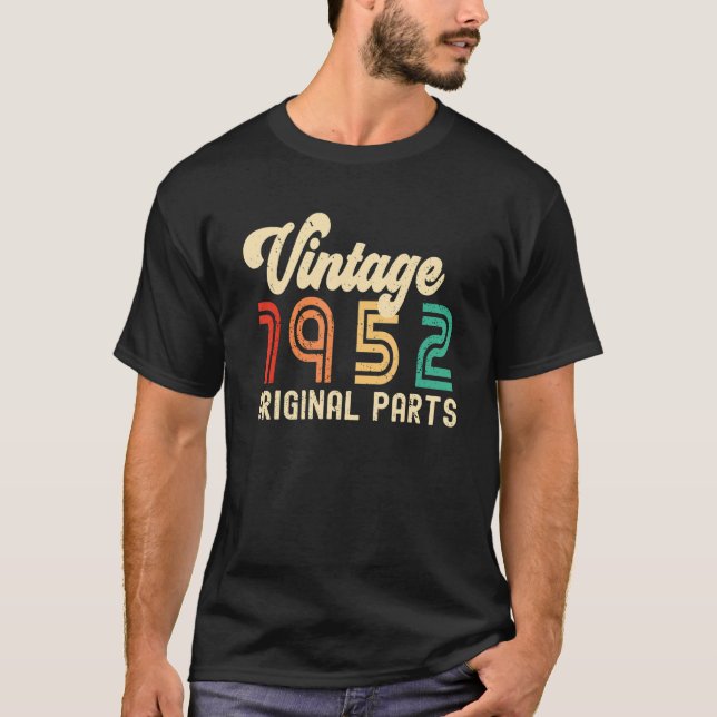 Camiseta 1952 Partes originales 70 cumpleaños 70 años Vinta (Anverso)