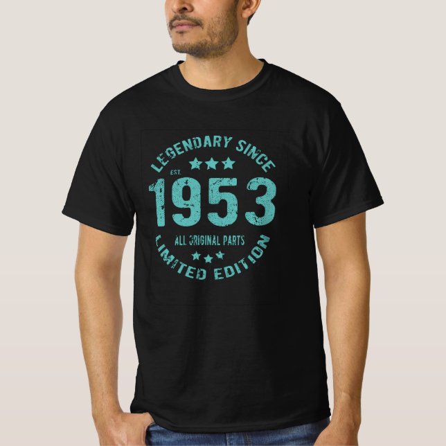 Camiseta 1953 Cumpleaños Vintage (Anverso)