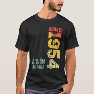 Camiseta 1954 Agosto 1954 Retro 1954 Vintage 1954
