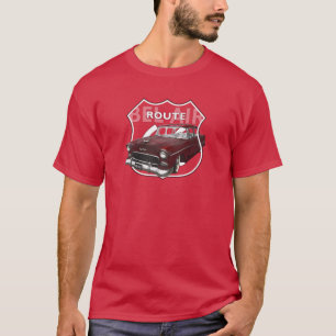 Camiseta 1955 Chevrolet Bel Air. 55 Red Chevy. Americano.