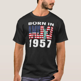 Camiseta 1957 Cumpleaños Nacido En Estados Unidos La Estatu