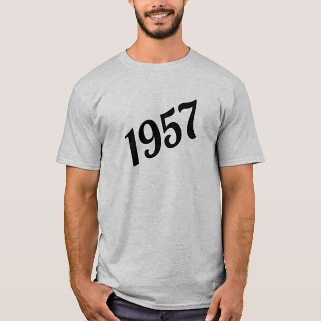 Camiseta 1957 Feliz 60 cumpleaños (Anverso)