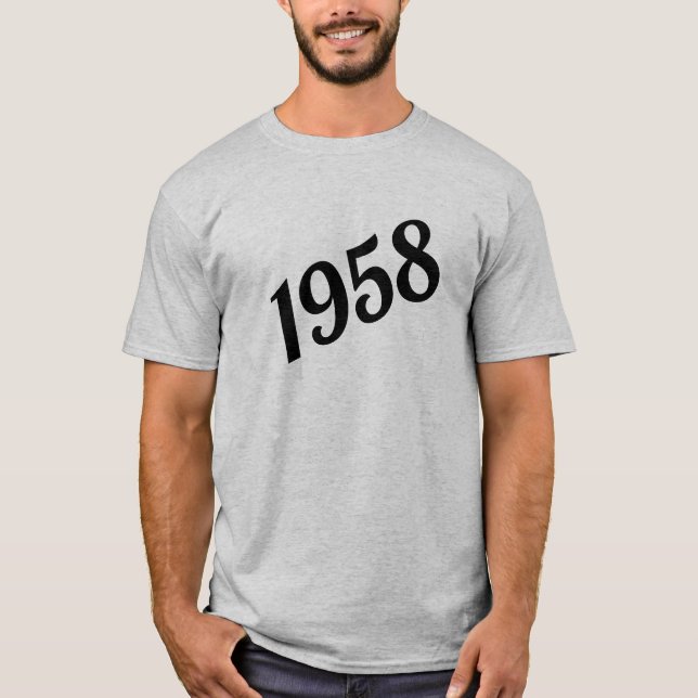 Camiseta 1958 Feliz cumpleaños número 60 (Anverso)